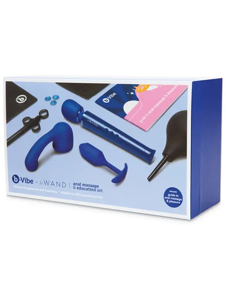 ANAL MASSAGER AND EDUCATION 10 PIECE SET USB RECHARABLE BLUE | B-Vibe Anal