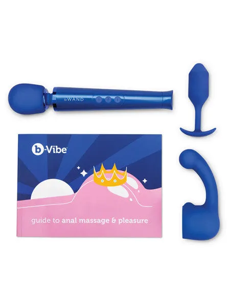 ANAL MASSAGER AND EDUCATION 10 PIECE SET USB RECHARABLE BLUE | B-Vibe Anal