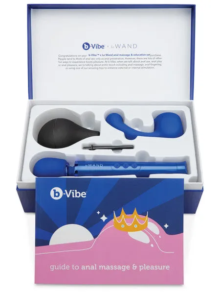ANAL MASSAGER AND EDUCATION 10 PIECE SET USB RECHARABLE BLUE | B-Vibe Anal