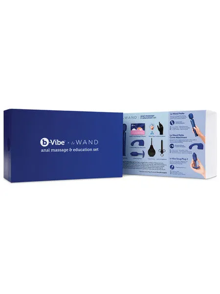 ANAL MASSAGER AND EDUCATION 10 PIECE SET USB RECHARABLE BLUE | B-Vibe Anal