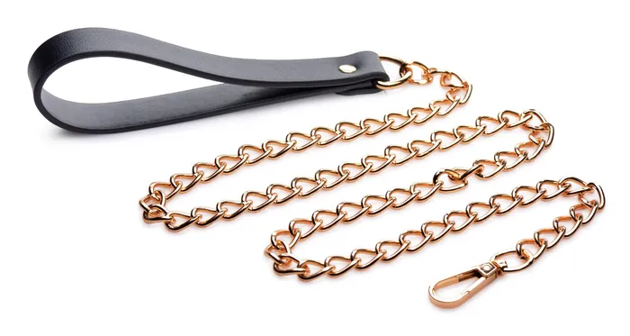 Anal | Master Series Black and Gold Collar with Leash Kit