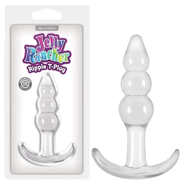 Anal | NS Novelties Jelly Rancher Ripple T-Plug - Clear 10.9 cm (4.3'') Butt Plug Anal | NS Novelties Jelly Rancher Ripple T-Plug - Clear 10.9 cm (4.3'') Butt Plug