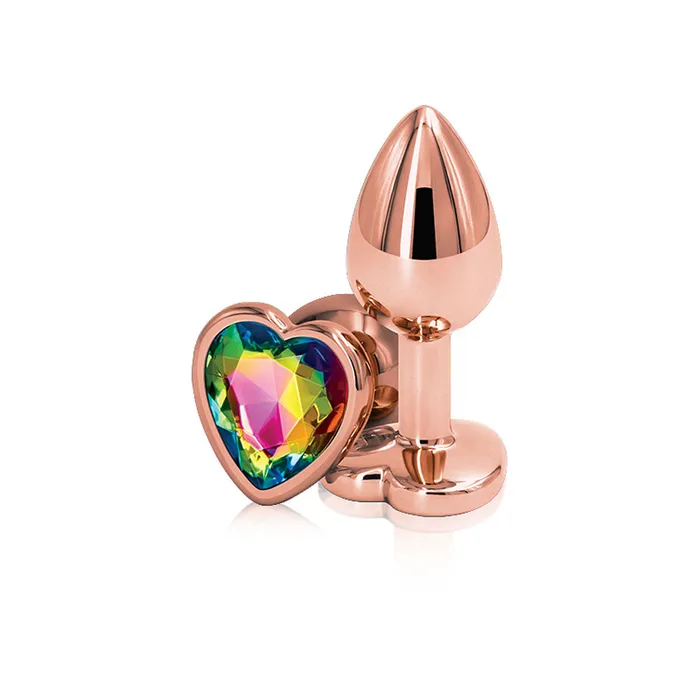Anal Rear Assets Rose Gold Heart Small Rainbow nsnovelties
