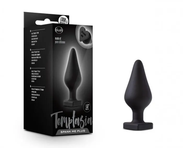 Blush Novelties Anal Temptasia Spank Me Butt Plug Black