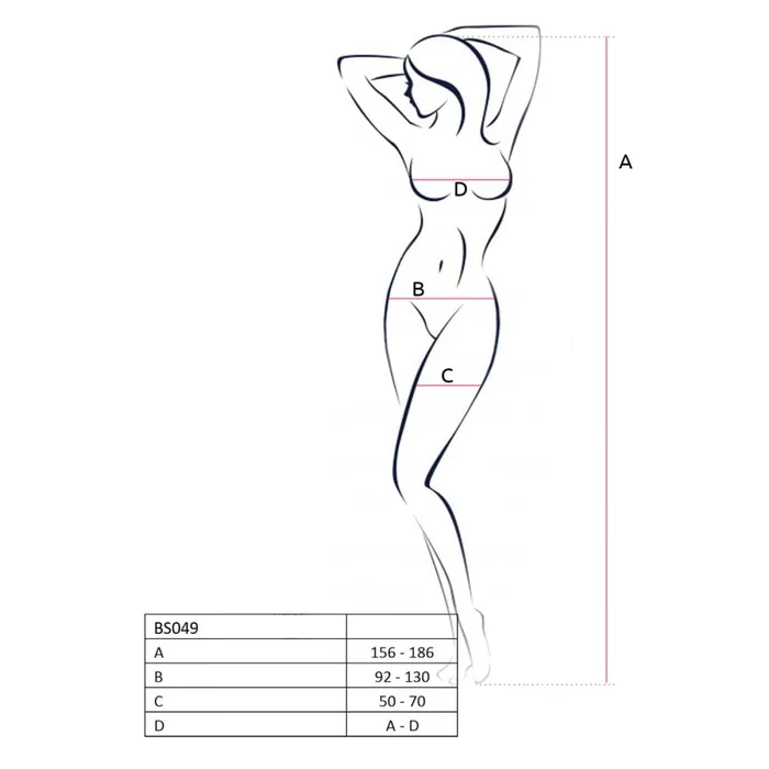 Bodystocking BS049 White Passion Lingerie Bodystockings Playsuits
