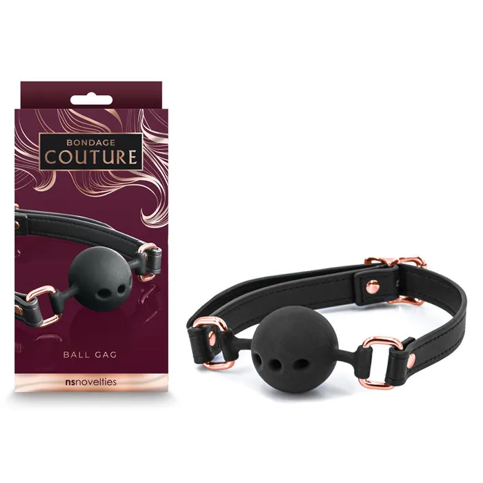 Couples Bondage Couture Ball Gag Black Ns Novelties