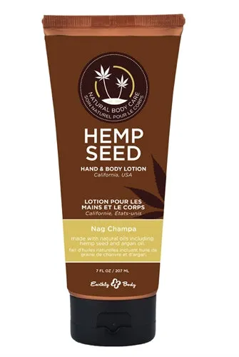 Earthly Body Hemp Seed Hand and Body Lotion 7 Fl Oz Nag Champa Female Sex Toys