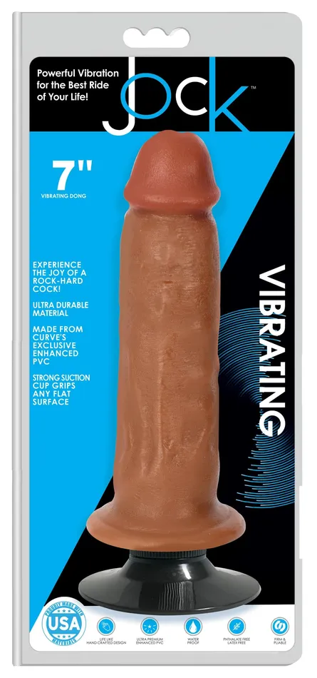 Jock Jock Medium Vibrating Dildo - 7 Inch | Anal