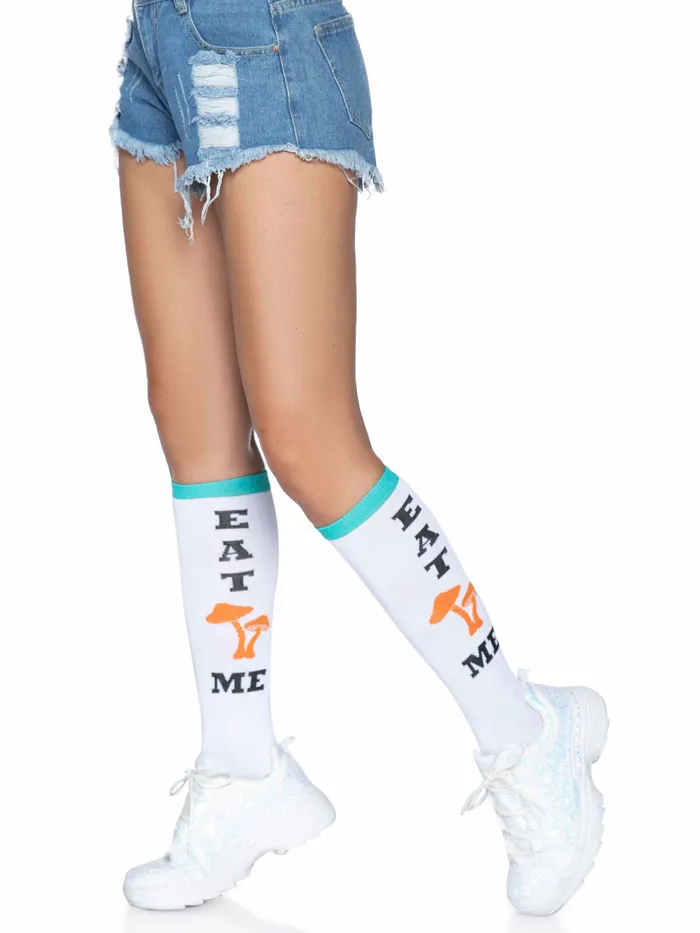 Leg Avenue Vibrators Eat Me Knee Highs