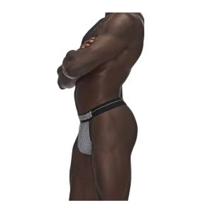 Male Power Male Sex Toys | Male Power Sexagon Micro V Thong Grey