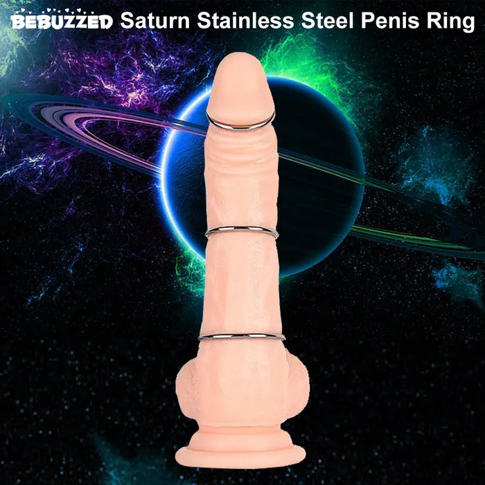 Male Sex Toys | BeBuZZed Metal Stainless Steel Penis Delay Cock Ring Men Erection Aid Couples Sex Toy