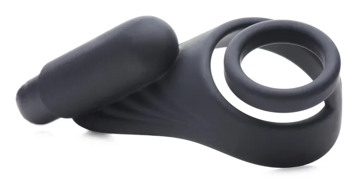 Male Sex Toys | Trinity Men 7X Silicone C-Ring with Vibrating Taint Stimulator