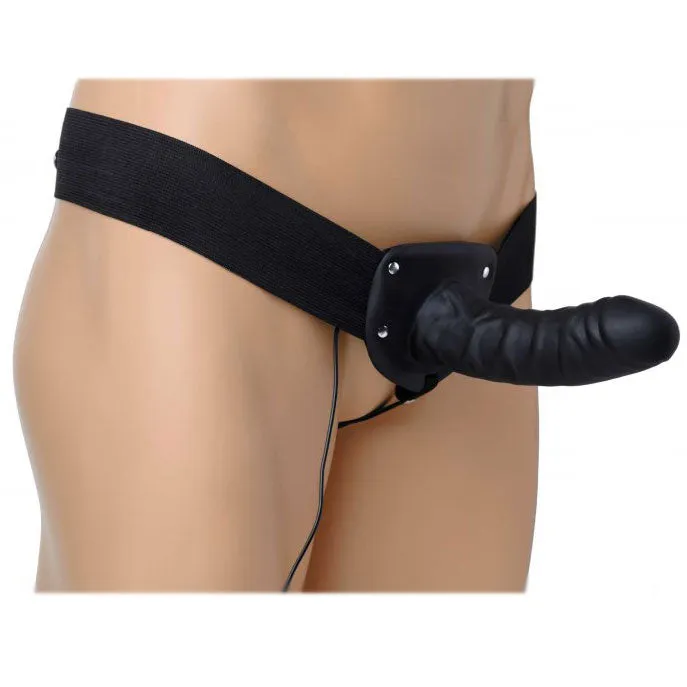 Size Matters Female Sex Toys | Deluxe Vibro Erection Assist Hollow Silicone Strap On