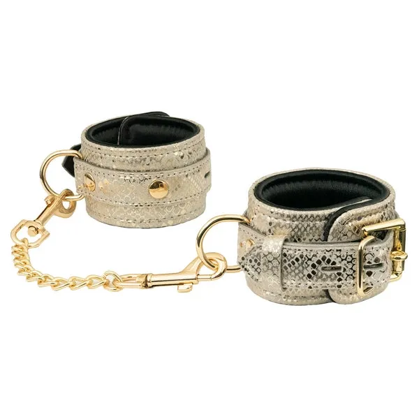 Spartacus Whitesnake Leather Ankle Cuffs Restraints