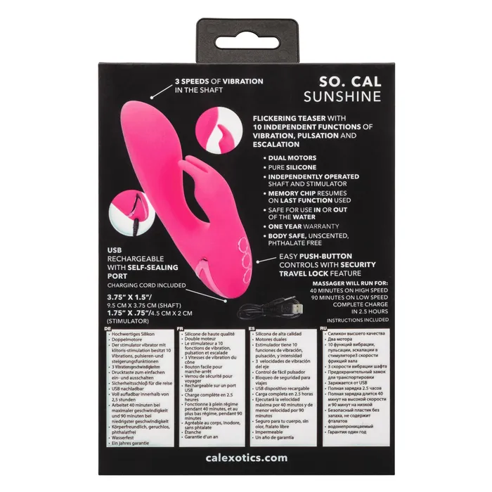 California Dreaming So. Cal Sunshine - Pink | CalExotics Vibrators California Dreaming So. Cal Sunshine - Pink | CalExotics Vibrators