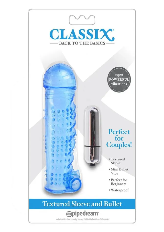 Classix Textured Sleeve and Bullet Vibrator | Classix Female Sex Toys Classix Textured Sleeve and Bullet Vibrator | Classix Female Sex Toys