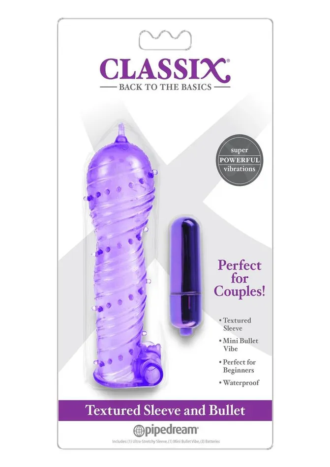 Classix Textured Sleeve and Bullet Vibrator | Classix Female Sex Toys Classix Textured Sleeve and Bullet Vibrator | Classix Female Sex Toys