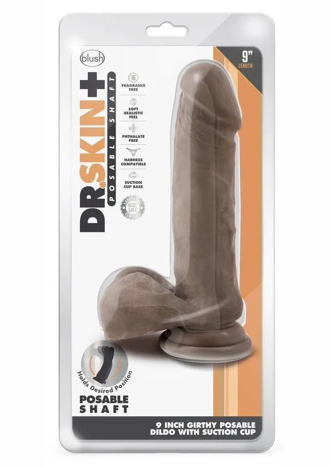 Dr. Skin Plus Thick Posable Dildo with Balls | Dr. Skin Female Sex Toys