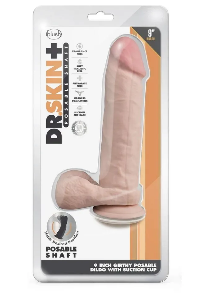 Dr. Skin Plus Thick Posable Dildo with Balls | Dr. Skin Female Sex Toys