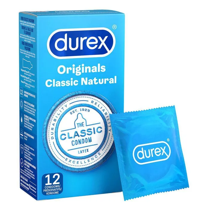 Durex Condoms Durex Originals Classic Natural Condoms 12 Pack Female Sex Toys