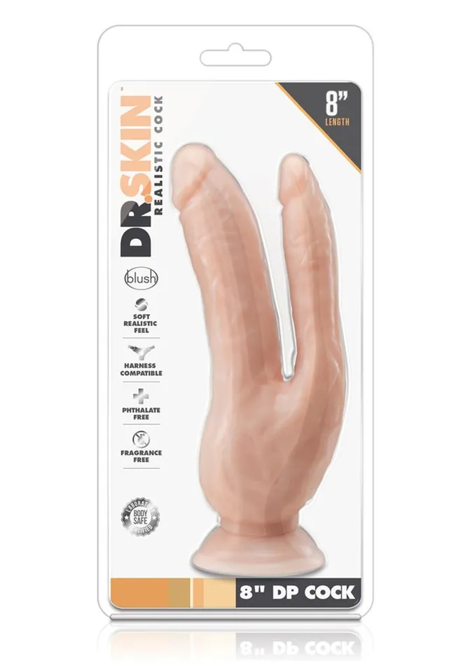 Female Sex Toys | Dr. Skin Dr. Skin Dual Penetrating Dildo with Suction Cup