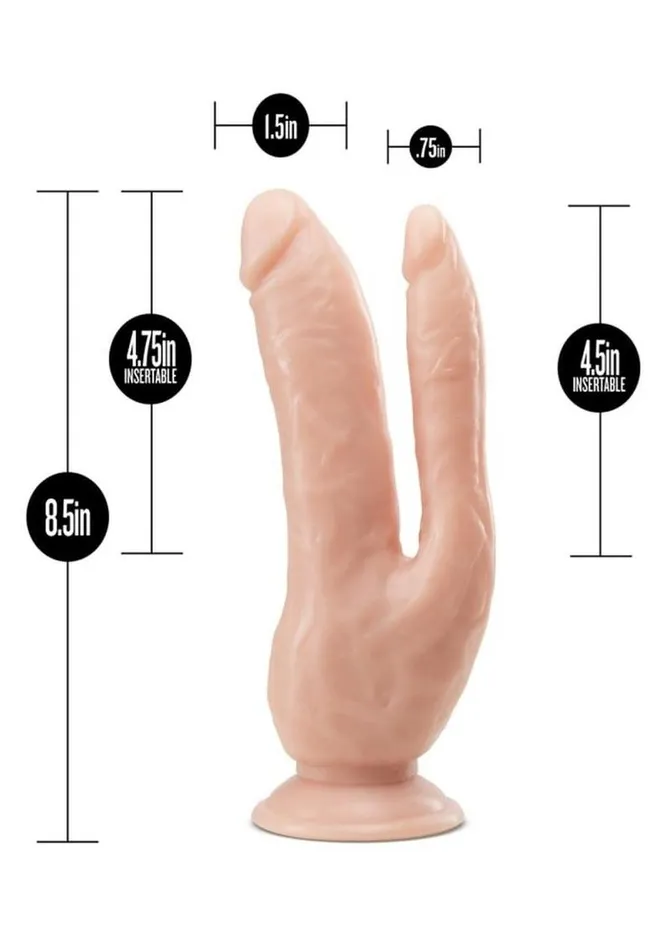 Female Sex Toys | Dr. Skin Dr. Skin Dual Penetrating Dildo with Suction Cup