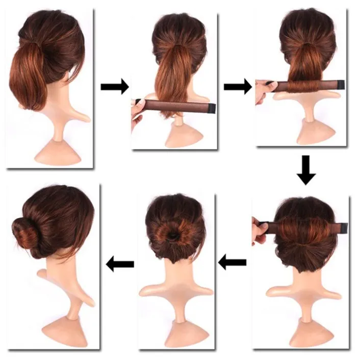 INTRENDZSTORE Vibrators | Women's Hair Bun Maker French Twist Hair Fold Wrap Snap