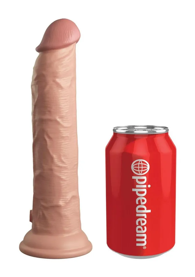 King Cock Female Sex Toys | King Cock Elite Dual Density Vibrating Rechargeable Silicone Dildo with Remote Control Dildo