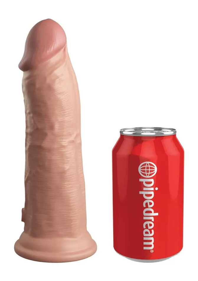 King Cock Female Sex Toys | King Cock Elite Dual Density Vibrating Rechargeable Silicone Dildo with Remote Control Dildo