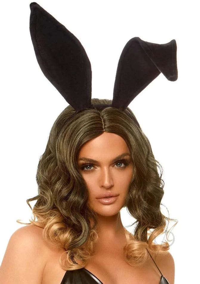 Leg Avenue Inc. Bendable Velvet Bunny Ears Os Black | Vibrators