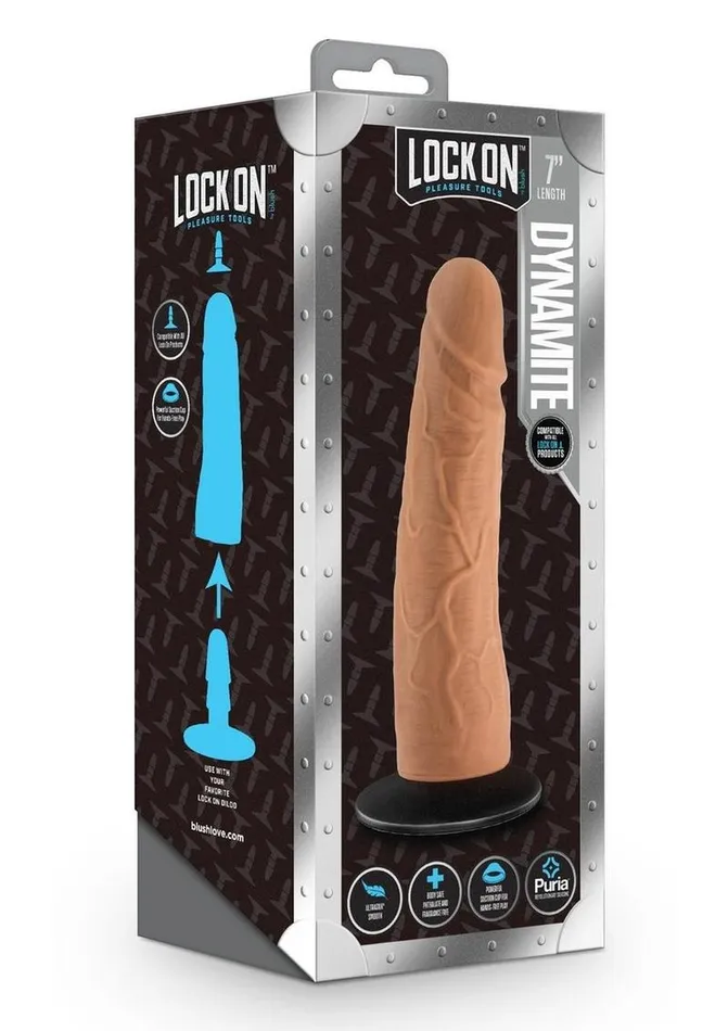 Lock On Female Sex Toys | Lock On Dynamite Dildo with Suction Cup Adapter Lock On Female Sex Toys | Lock On Dynamite Dildo with Suction Cup Adapter
