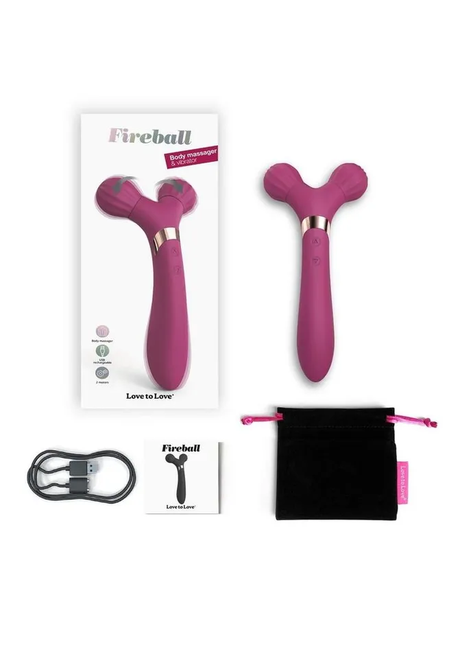 Love to Love Female Sex Toys | Fireball Rechargeable Silicone Body Massager and Vibrator