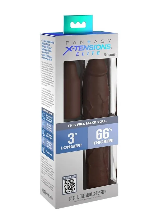 Male Sex Toys | Fantasy X-Tensions Fantasy X-Tensions Elite Silicone 9in Sleeve with 3in Plug