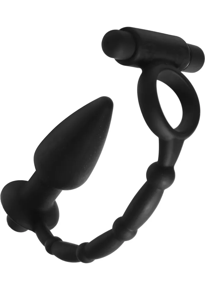 Male Sex Toys Master Series Master Series Viaticus Dual Vibrating Cock Ring and Vibrating Anal Plug