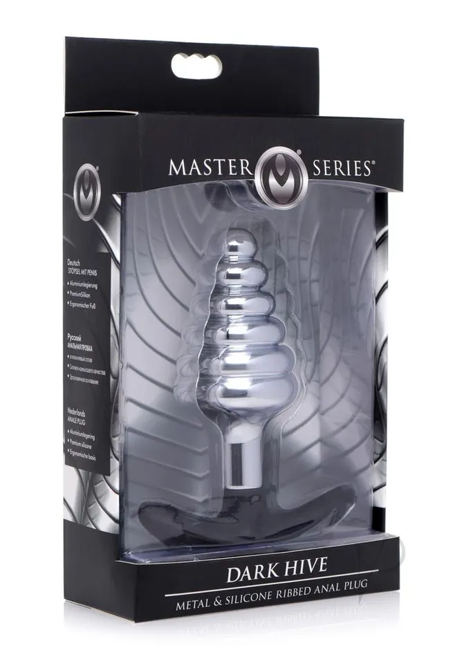 Master Series Male Sex Toys | Master Series Dark Hive Metal and Silicone Anal Plug