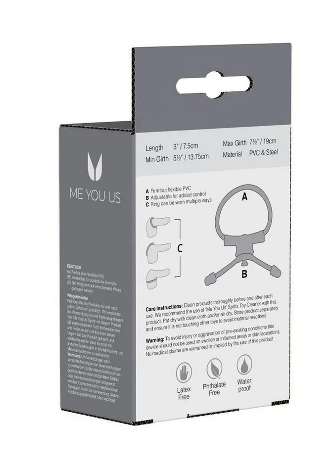 ME YOU US Ace Adjustable Cock Ring | Me You Us Male Sex Toys