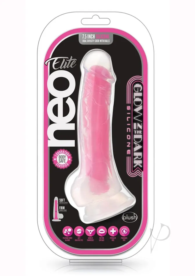 Neo Elite Female Sex Toys | Neo Elite Glow In The Dark Dildo with Balls Neo Elite Female Sex Toys | Neo Elite Glow In The Dark Dildo with Balls