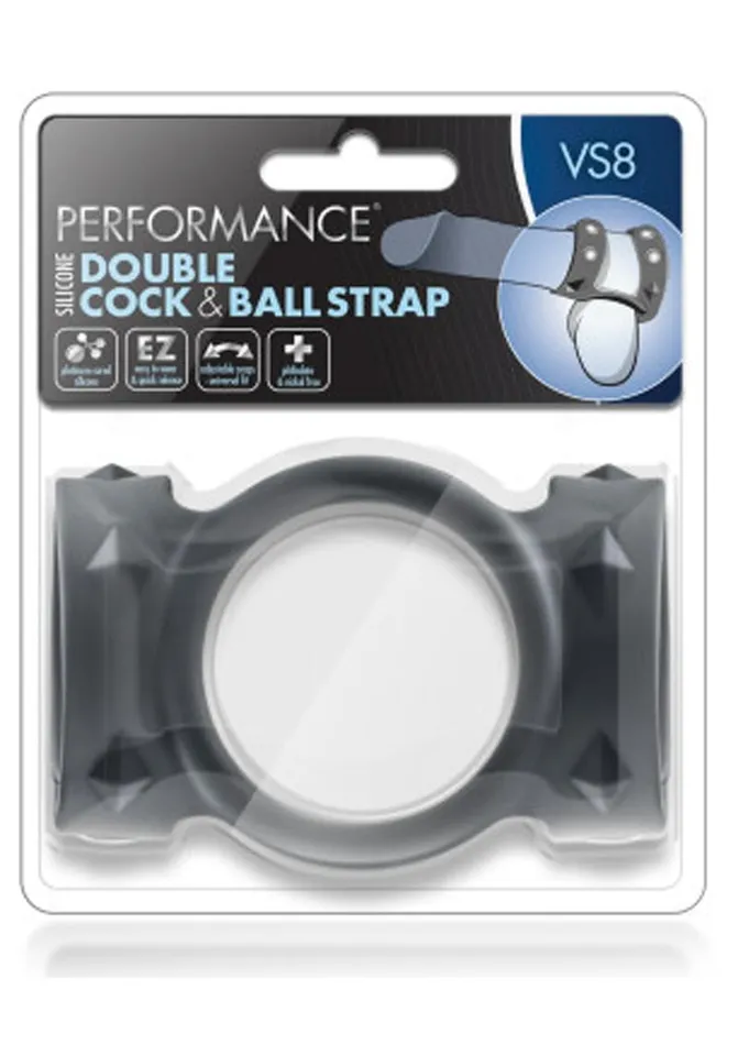 Performance Vs8 Silicone Double Cock and Ball Strap | Performance Dildos