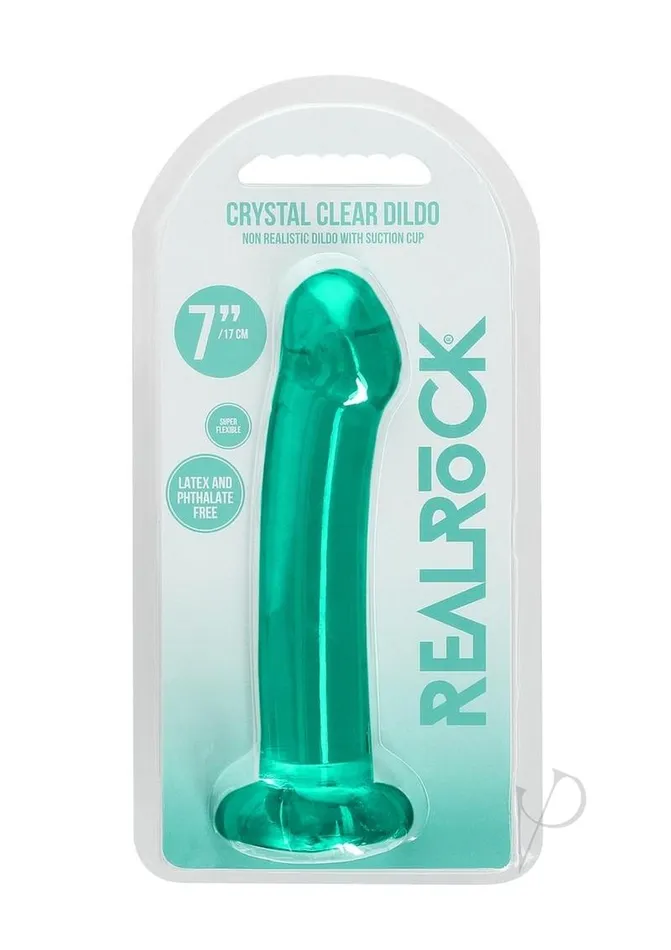 Real Rock Female Sex Toys | Realrock Crystal Clear Dildo with Suction Cup Real Rock Female Sex Toys | Realrock Crystal Clear Dildo with Suction Cup