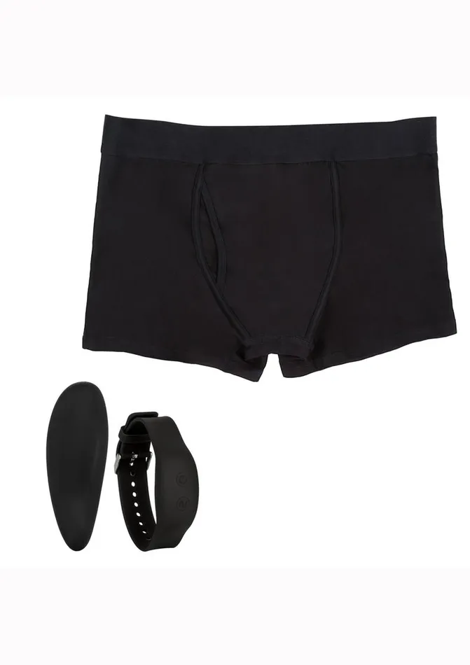 Remote Controlled Vibes Female Sex Toys | Calexotics Silicone Rechargeable Boxer Brief Panty Vibe with Remote Control