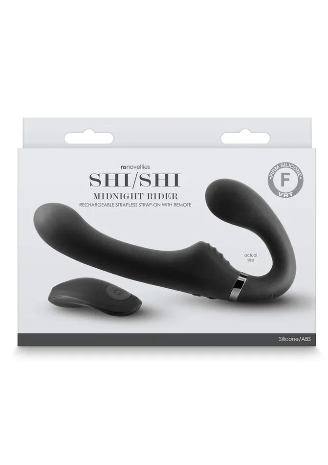 Shi/Shi Shi/Shi Midnight Rider Rechargeable Silicone Dual End Strapless Strap-On | Female Sex Toys Shi/Shi Shi/Shi Midnight Rider Rechargeable Silicone Dual End Strapless Strap-On | Female Sex Toys