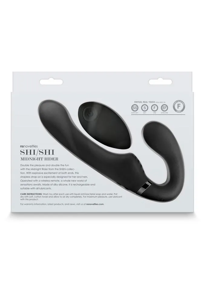 Shi/Shi Shi/Shi Midnight Rider Rechargeable Silicone Dual End Strapless Strap-On | Female Sex Toys Shi/Shi Shi/Shi Midnight Rider Rechargeable Silicone Dual End Strapless Strap-On | Female Sex Toys