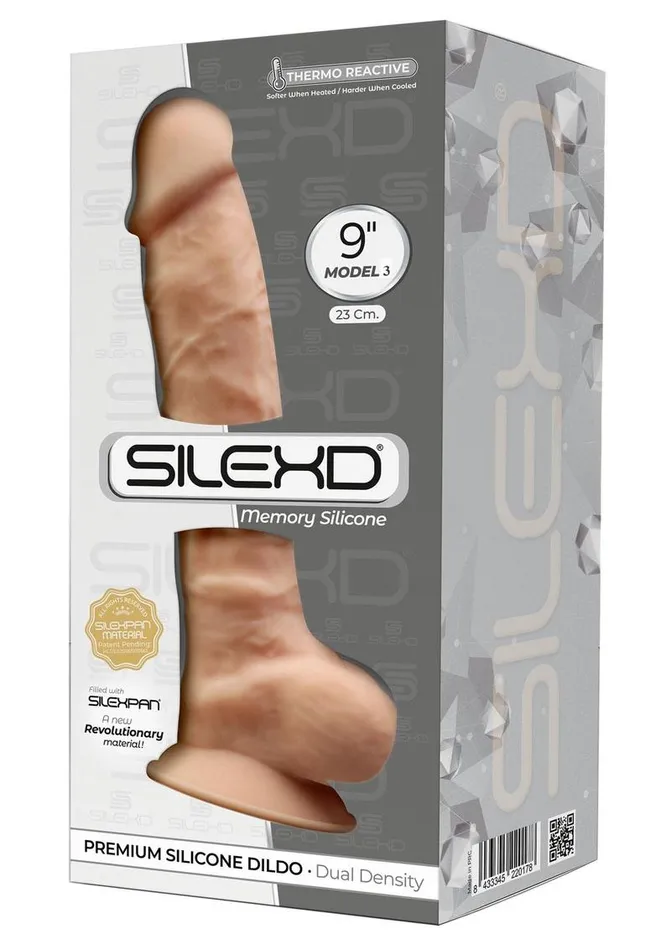 SilexD Model 3 Dd05 Silicone Realistic Dual Dense Dildo with Balls | SilexD Female Sex Toys
