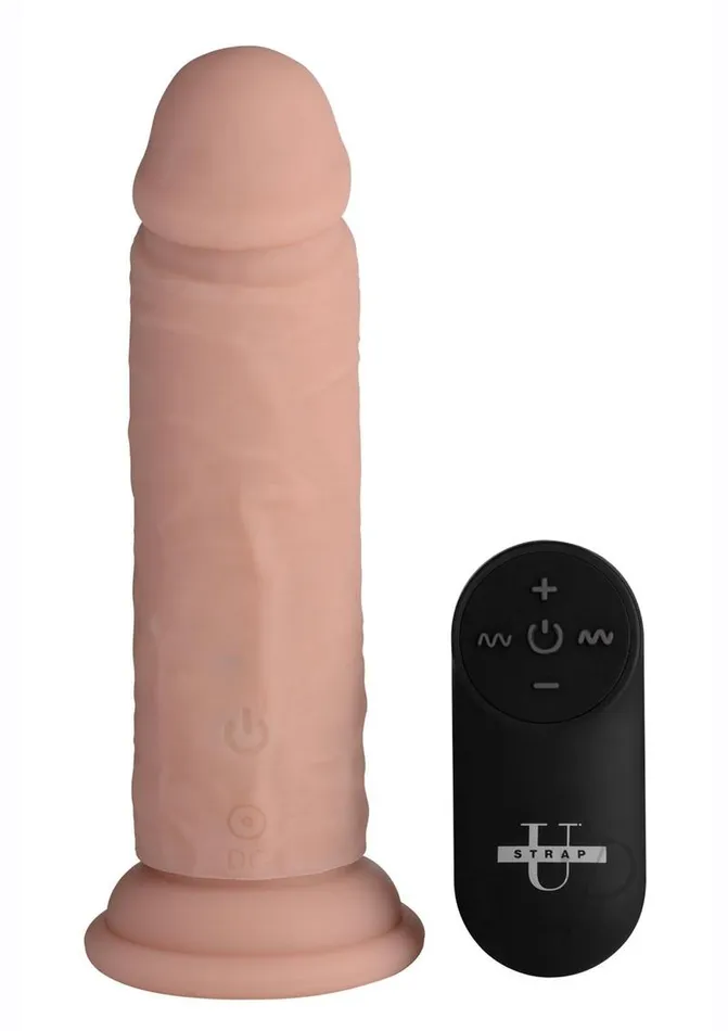STRAP U Female Sex Toys Strap U Power Player 28x Vibrating Rechargeable Silicone Dildo with Remote Control STRAP U Female Sex Toys Strap U Power Player 28x Vibrating Rechargeable Silicone Dildo with Remote Control