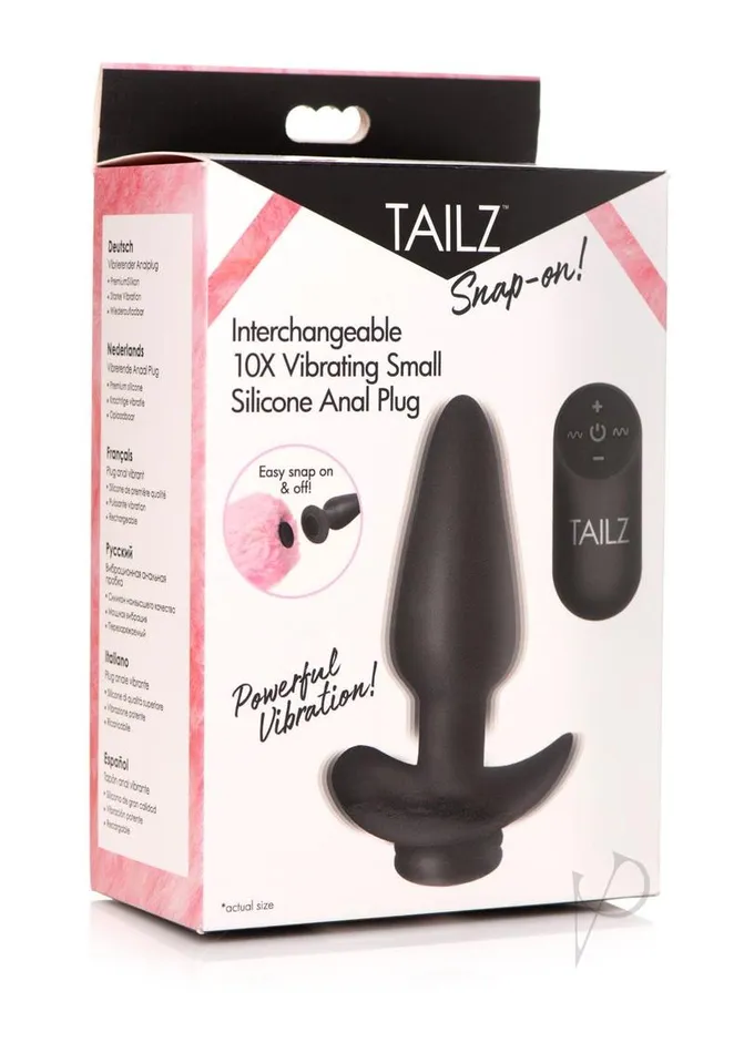 TAILZ Male Sex Toys | Tailz Snap-On 10x Rechargeable Silicone Anal Plug with Remote Control