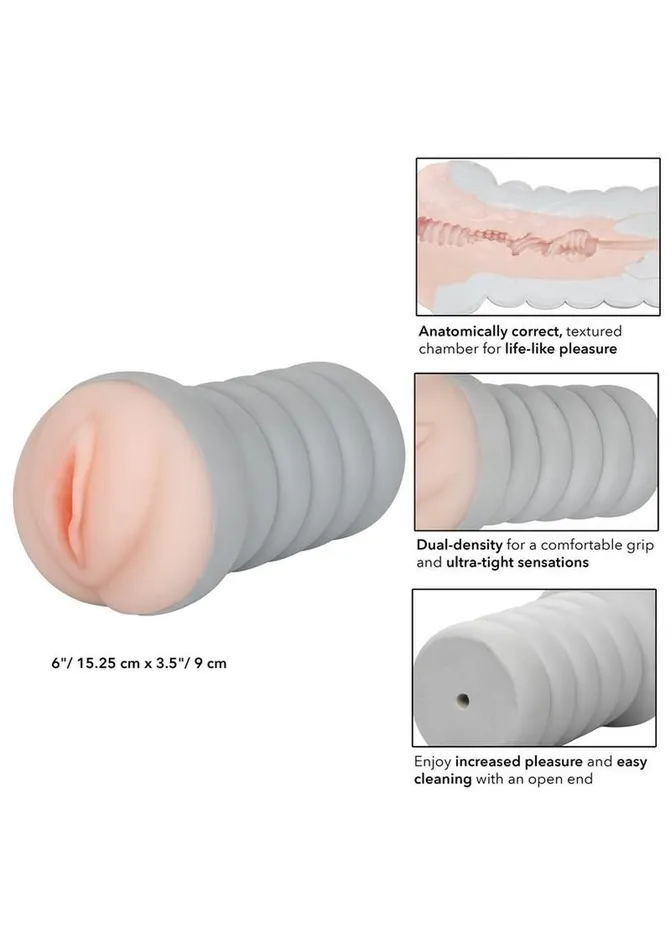 The Gripper Ribbed Gripper Dual Density Textured Masturbator - Pussy | Male Sex Toys