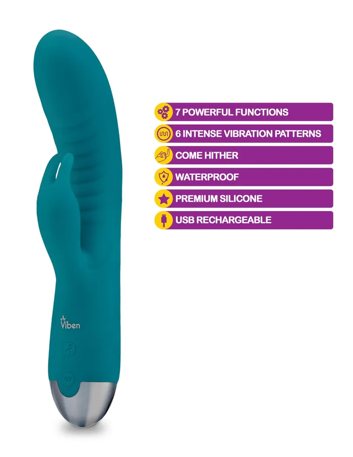 Viben Vibrators Alluring Ocean Come Hither GSpot Rabbit