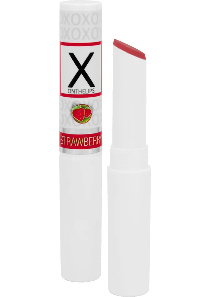 X On The Lips Buzzing Lip Balm with Pheromones Sizzling Strawberry Flavor X on the Lips Female Sex Toys X On The Lips Buzzing Lip Balm with Pheromones Sizzling Strawberry Flavor X on the Lips Female Sex Toys