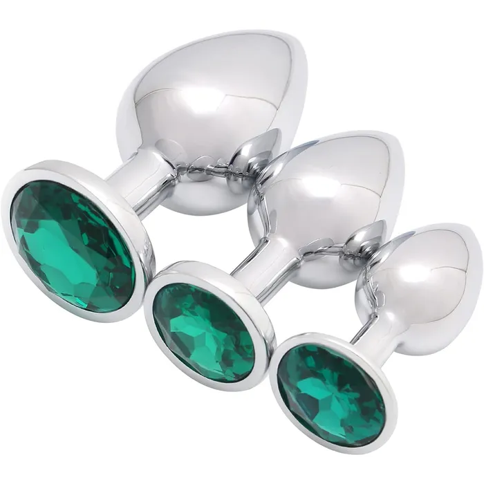 3 Pcs Luxury Jewelry Design Anal Butt Plug (Pink/Rounded) | Aimitoy Anal