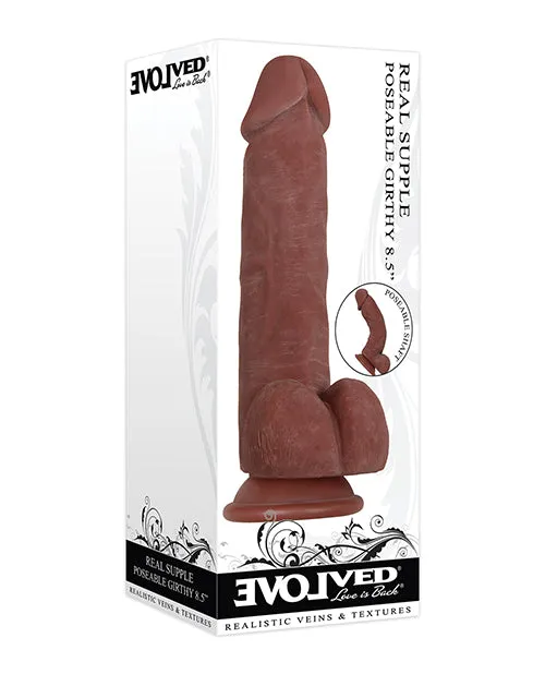 Evolved Dildos Evolved Real Supple Poseable Girthy Dark